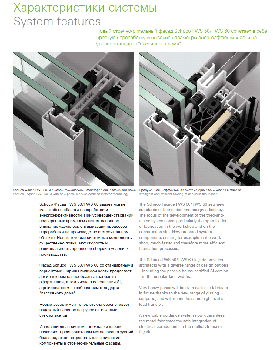 FWS 50 Фасадное остекление